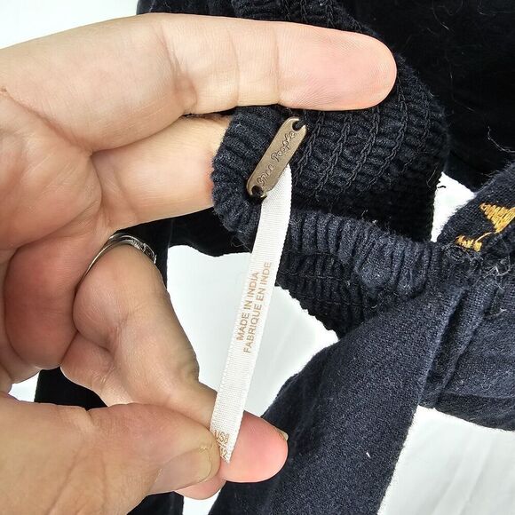 Free people Sria Festival Crop top Black Tie Back Size 8 - Picture 10 of 10